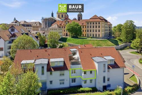 Luftbild - 360° I Sofort frei! Helle 3-Zimmer-Wohnung mit Balkon, Basilikablick und TG-Stellplatz in Weingarten