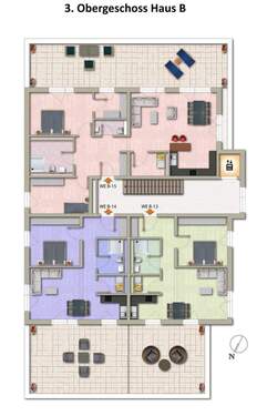 3. Obergeschoss Haus B - 