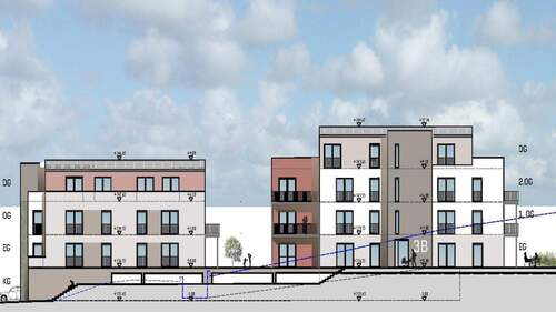 Ansicht Westen - Etagenwohnung mit 77,30 m&sup2; in Treis-Karden zum Kaufen