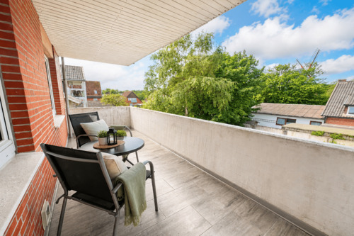 Großer Balkon mit Mühlenblick - Absolut strand- und zentrumsnahe Ferienwohnung