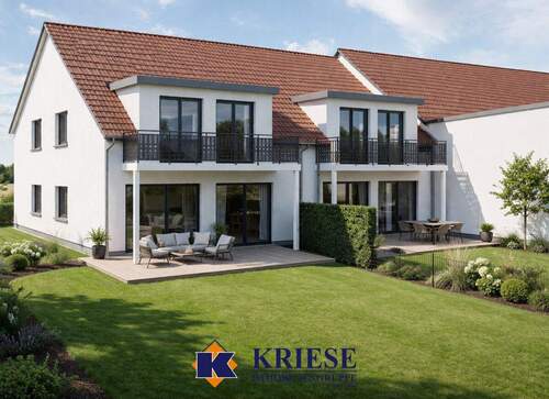 Haus Rückseite Visualisierung - 5 Zimmer Doppelhaushälfte zum Kaufen in Germering