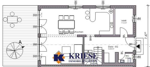Erdgeschoss - Haus Ecke - 