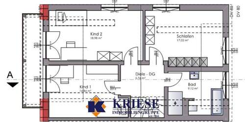 Obergeschoss - Haus Ecke - 