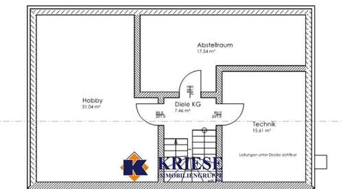 Kellergeschoss - Haus Ecke - 