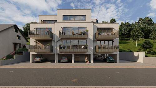 Straßenansicht.jpg - WE3: Moderne 3-Zimmer-Wohnung mit Balkon in Trier-Biewer