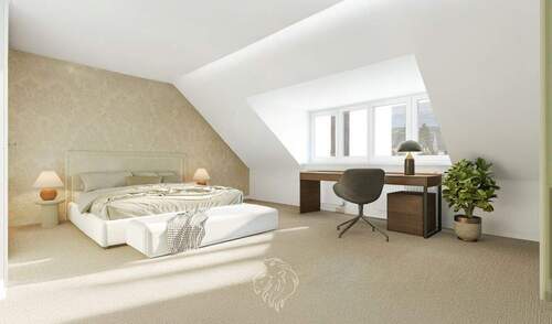 Visualisierung Schlafzimmer - Reihenmittelhaus mit 160,10 m&sup2; in Hettstadt zum Kaufen