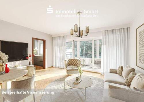 Wohn- und Esszimmer - 2 Zimmer Etagenwohnung in Münster