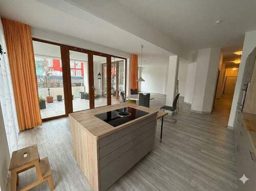 Küchenbereich & Loggia - 3 Zimmer Etagenwohnung in Ilmenau