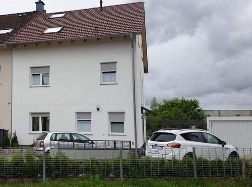 Vorderansicht - Moderne Doppelhaushälfte Mering Sankt Afra Provisionsfrei