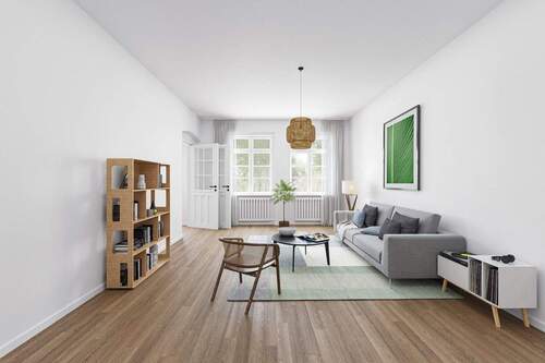 Wohnzimmer (visualisiert) - 2-Zimmer-Wohnung mit Wintergarten