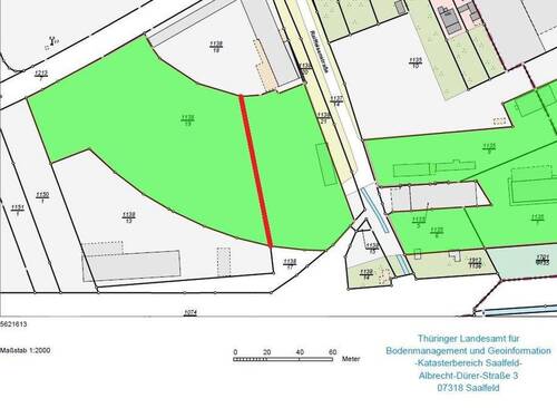 Ausschnitt Liegenschaftskarte - 