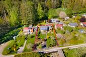 Luftbild Garten - Gartengrundstück (kein Pachtland) mit massivem Gartenhaus + Stellplatz in ruhiger Waldrandlage!