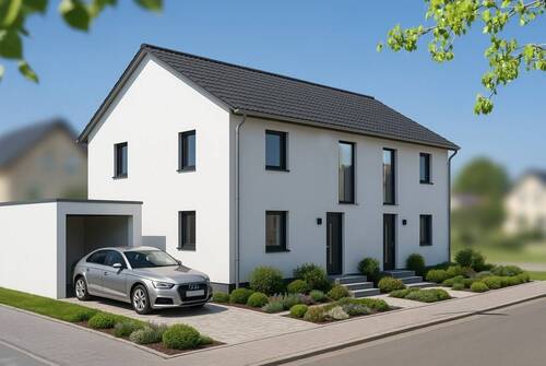 Hausansicht - 4 Zimmer Doppelhaushälfte zum Kaufen in Borna