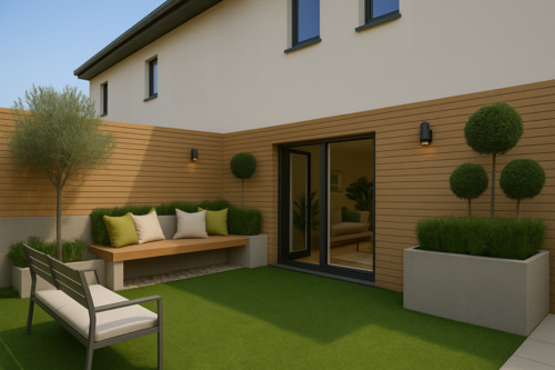Gartenansicht - 4 Zimmer Doppelhaushälfte in Borna
