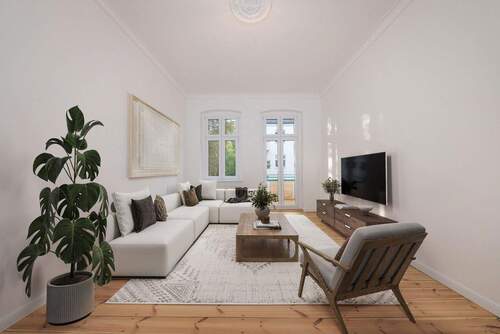 Inspiration Wohnzimmer - Etagenwohnung mit 131,00 m&sup2; in Berlin zum Kaufen