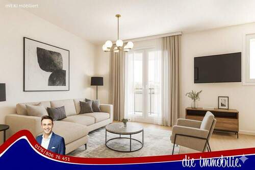 Titel_mit KI möbliert - *** Vermietete 4-Zimmer-Wohnung mit Balkon & Stellplatz in MagdeburgHerrenkrug ***