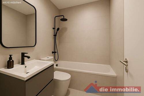 Bad mit KI möbiliert - 4 Zimmer Etagenwohnung zum Kaufen in Magdeburg / Herrenkrug