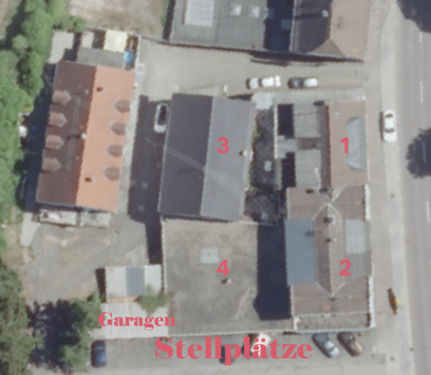 Übersicht der Gebäuden - Attraktiver Wohn- und Gewerbekomplex mit laufenden Mieteinnahmen