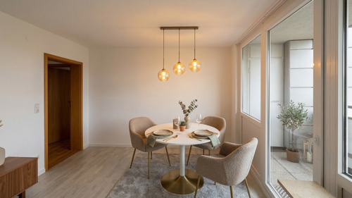 Essecke visualisiert - 4 Zimmer Etagenwohnung in Refrath