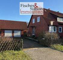 Rehburg-Loccum- Rotsteinklinker-Doppelhaushälfte mit großem Nebengebäude im Ortsteil Münchehagen