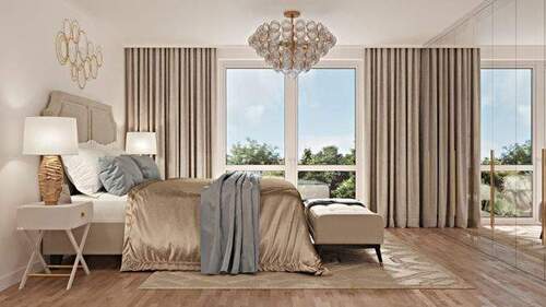 Schlafzimmer im Obergeschoss - 5 Zimmer Reihenendhaus in München