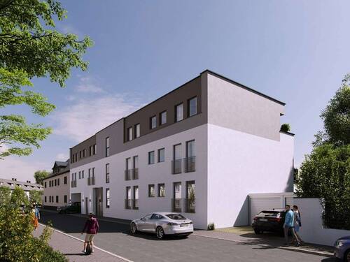 Außenansicht Front Eingang - Etagenwohnung mit 57,40 m&sup2; in Frankfurt am Main zum Kaufen