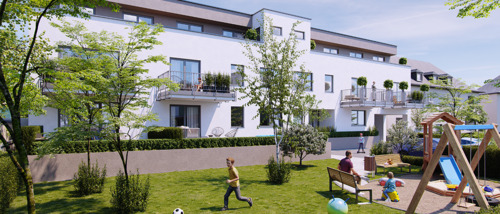 Aussenansicht mit Spielplatz - 