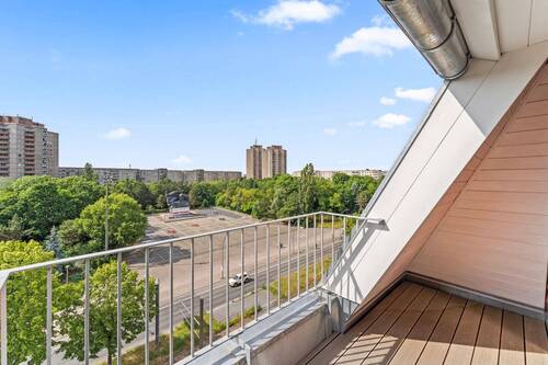 Terrasse 1 - Gemütliche, helle Dachgeschosswohnung mit 2 Terrassen und beeindruckendem Ausblick