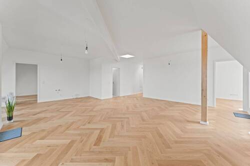 Wohnzimmer mit offener Küche - 