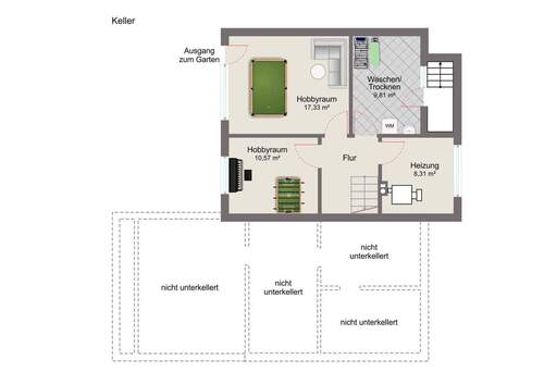 Keller mit Musterausstattung - 