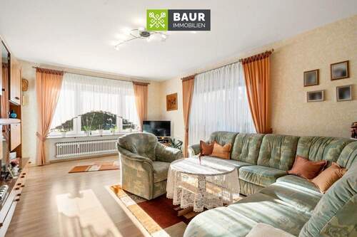 Wohnzimmer - Etagenwohnung mit 94,00 m&sup2; in Bad Waldsee zum Kaufen