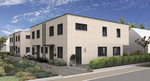 Außenansicht vorne - 34 reserviert! Neubau energieeffizienter Doppelhaushälften. Provisionsfrei!