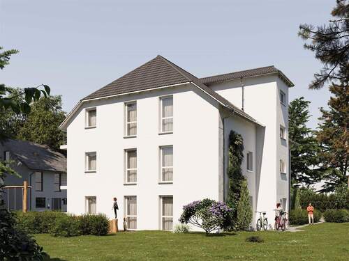 Fassade Eingang - Eggersdorf - 3 Zi - FREI - KAUFEN STATT Mieten - Neubau mit Garten