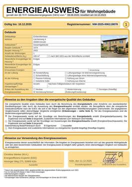 Hausnummer 4 Energieausweis - 