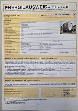 Energieausweis Hausnummer 6 - 