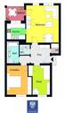 Grundriss - 3 Zimmer Etagenwohnung zum Kaufen in Freital