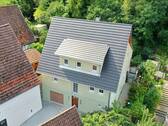 Hausansicht aus der Vogelperspektive - 6 Zimmer Einfamilienhaus in Mönsheim
