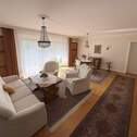 Wohnzimmer mit Balkon-Zugang - Geräumige teilmöblierte 3-Zi Wohnung mit TG-Stellplatz, Balkon und 2 Bädern in Bad Schwartau
