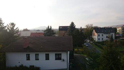 Dorfansicht bei Sonnenuntergang - 