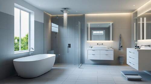 Badezimmer - Einfamilienhaus mit 404,00 m² in Langen zum Kaufen