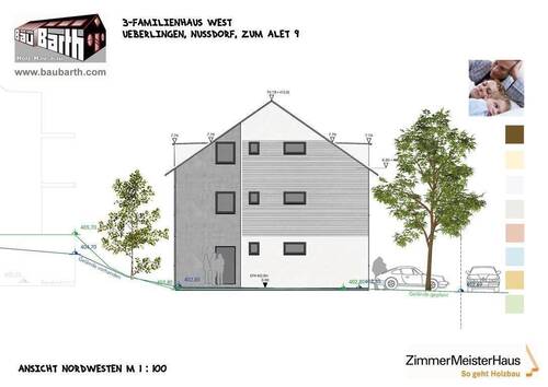 Ansicht NordWest - 3 Zimmer Etagenwohnung zur Miete in Überlingen