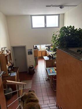 Blick hinunter zur Küche - 