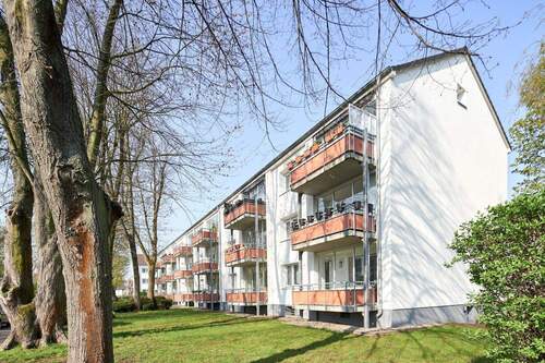 Rückansicht - Schöne 2-Zimmer-Wohnung in Dormagen-Horrem mit Balkon