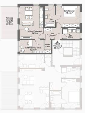 Wohnung 2 im EG - Etagenwohnung mit 80,10 m&sup2; in Grafing bei München zum Kaufen