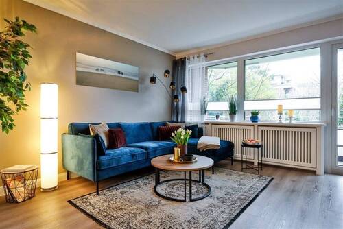 Coucbereich vor dem Panoramafenster - Etagenwohnung mit 50,00 m&sup2; in Westerland zum Kaufen