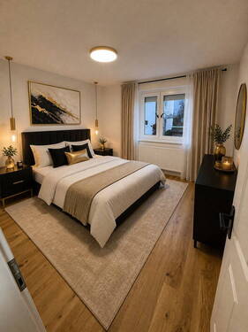 Schlafzimmer möbliert - 