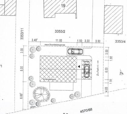 Hausplan mit Garage groß.jpg - Mehrfamilienhaus, Wohnhaus mit 125,00 m² in Bruckmühl zum Kaufen
