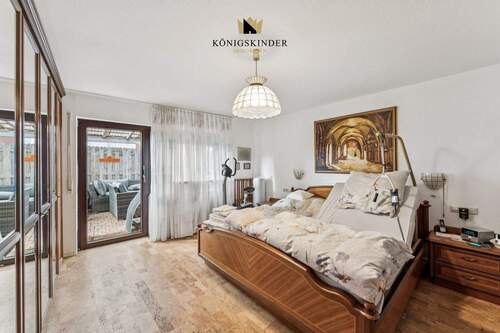 Schlafzimmer mit Ausgang Terrasse - 