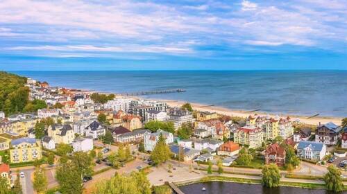 Luftbild Bansin.jpeg - Traumhaftes Sanierungsobjekt inkl. genehmigter Bauplanung - erste Reihe mit unverbaubarem Ostseeblick in Bansin