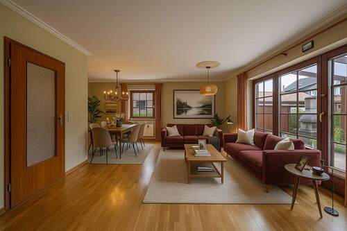 200-8529_Wohn-Esszimmer_a_gestaged - 4 Zimmer Doppelhaushälfte zum Kaufen in Elmshorn